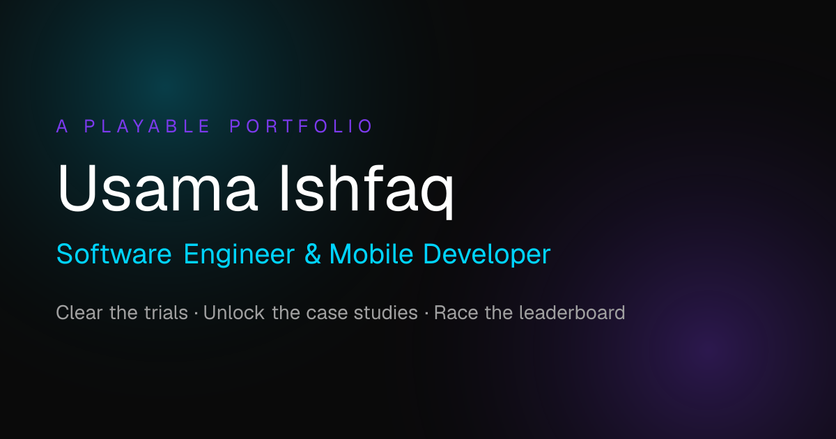 Usama Ishfaq — Software Engineer & Mobile Developer